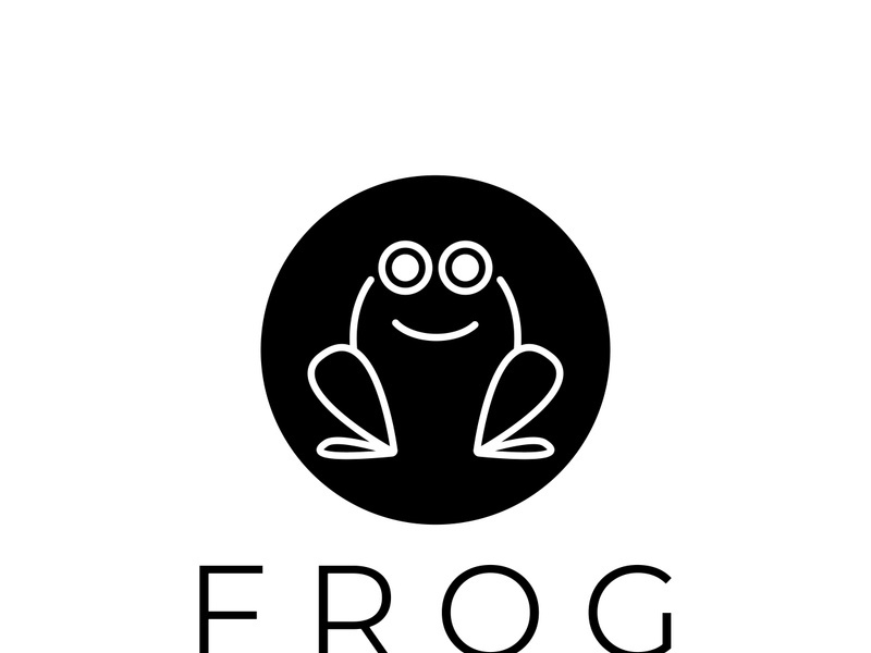 frog logo simple vector design template