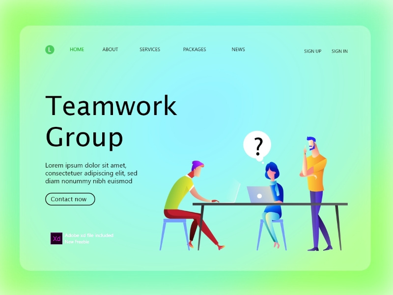 Teamwork web header page