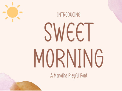 Sweet Morning - A Playful Monoline Font