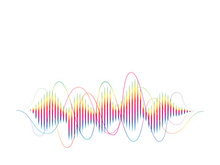 Sound waves vector illustration design template