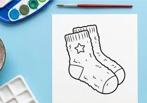 Süßes Cartoon-Weihnachts-Socke mit Sternenmuster für festliche Feiern und Geschenke