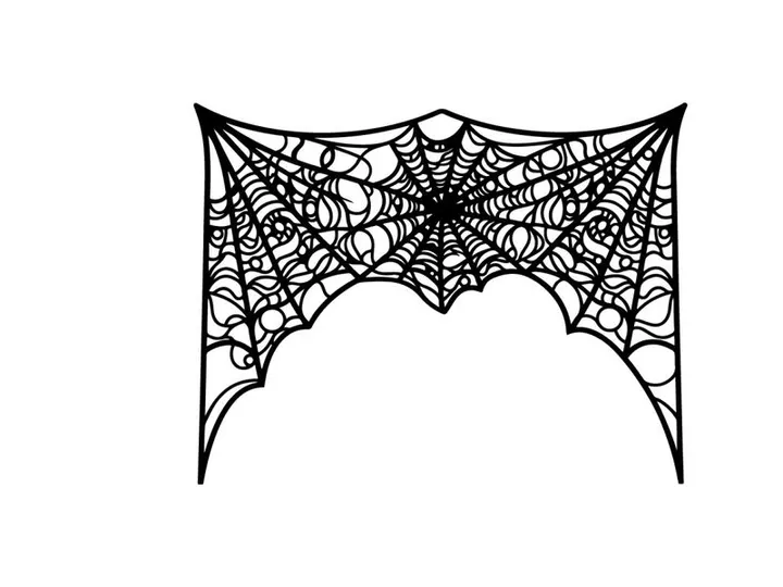 Decorative Spider Web Wall Hanging for Halloween or Halloween Decor