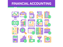 Financial Accounting Collection Vector Icons Set