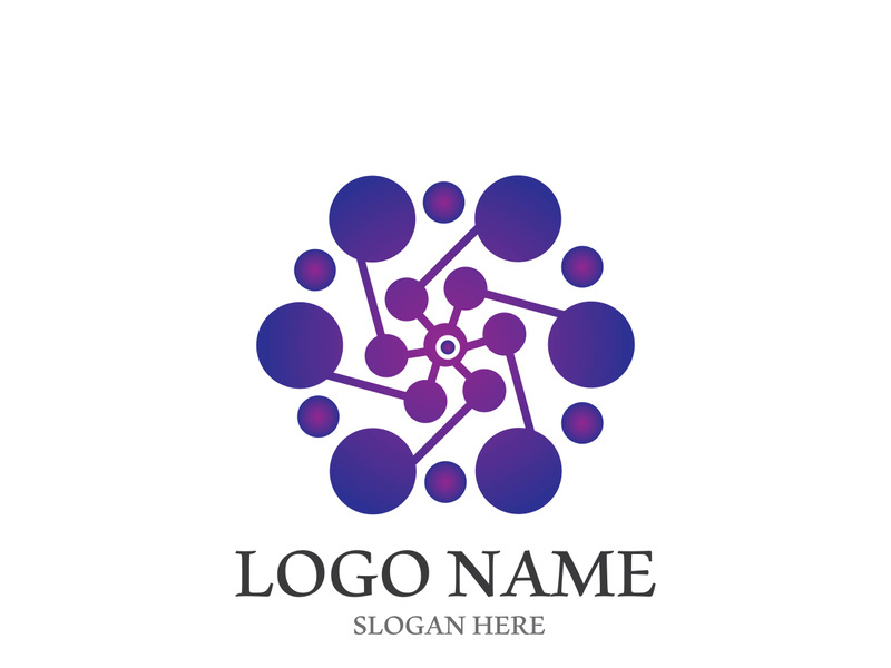 Molecule symbol logo template vector illustration design