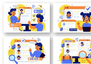 10 Online Job Fair Illustration