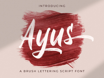 Ayus - Handbrush Script Font preview picture