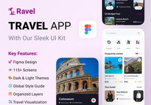 Travel Minimalist UI Kit