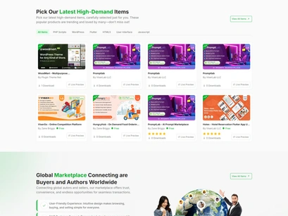 AssetFlow - Free & Subscription Based Code And Theme Marketplace v1.0.0