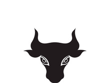 Bull head logo vector icon design illustration