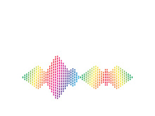 Sound waves vector illustration design template