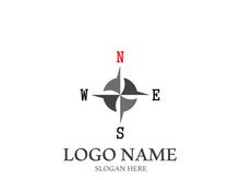 Compass logo template vector icon illustration design