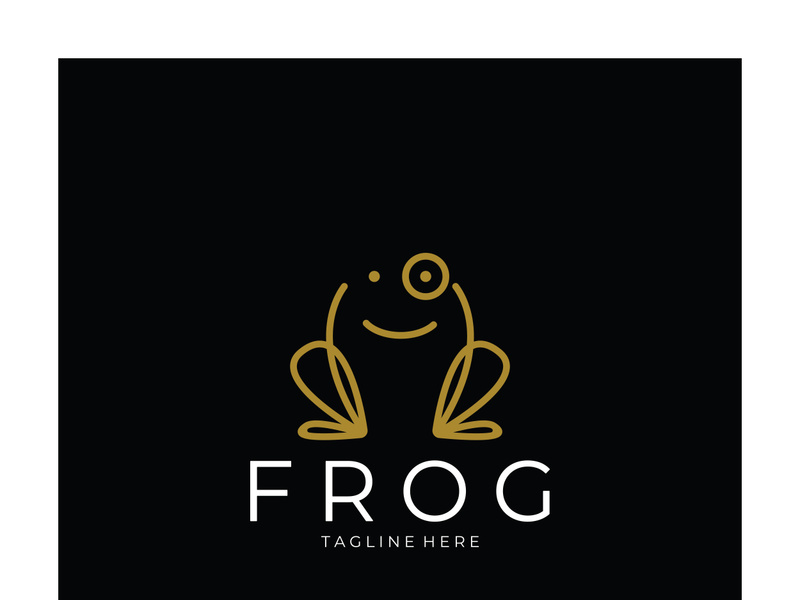 frog logo simple vector design template