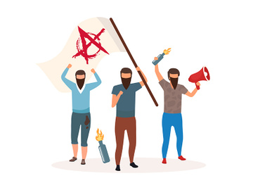 Anarchy political system metaphor flat vector illustration preview picture