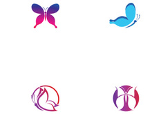 Colorful butterfly logo design.