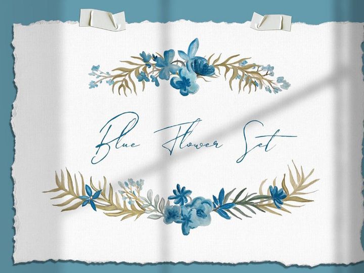 Blue Flower Set Free Download