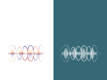 Sound waves logo background modern music vector image preview picture