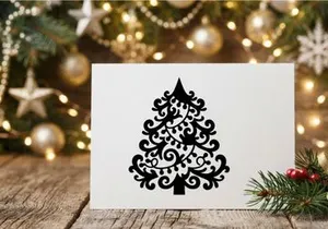 Decorative Christmas Tree Silhouette for Holiday Celebrations
