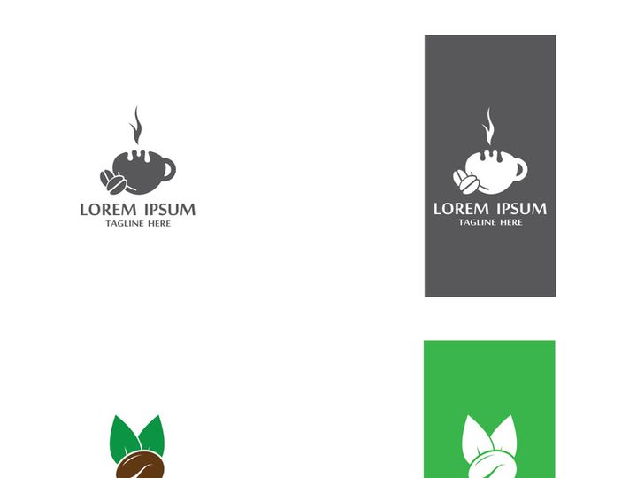 Premium coffee bean logo design.