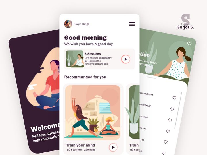 MindTales Mental Health App in Adobe XD