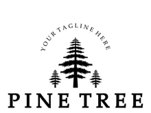 simple pine or fir tree logo,evergreen.for pine forest,adventurers,camping,nature,badges and business.vector