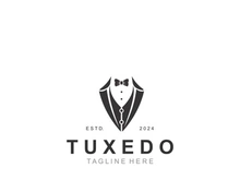 Tuxedo Suit Gentleman logo Fashion Tailor Clothes Vintage Classic design