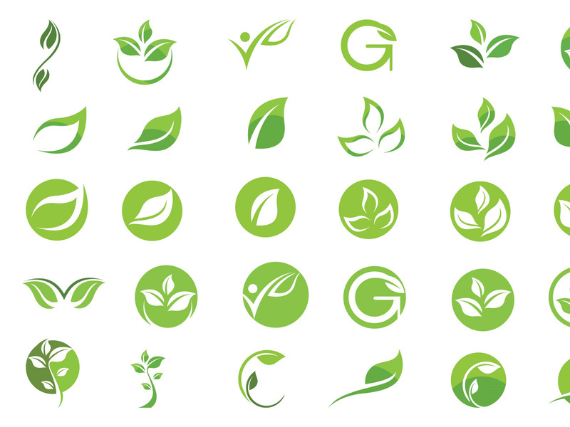 Ecology tree leaf green logo