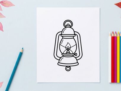 Icono vectorial de lámpara de aceite vintage. Ilustración de lámpara de queroseno clásica.