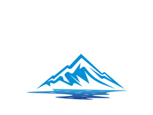 Mountain icon logo template vector illustration design