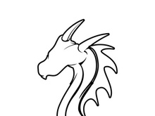 Dragon illustration icon design template vector