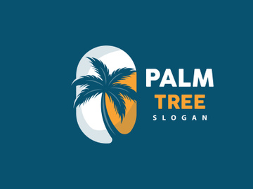 Palm Tree Logo, Beach Vector, Summer Design preview picture