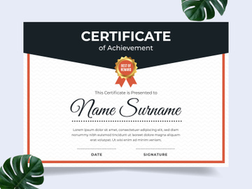 Modern certificate design template preview picture