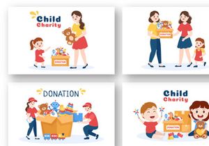 8 Donation Box Toys for Children Illustration