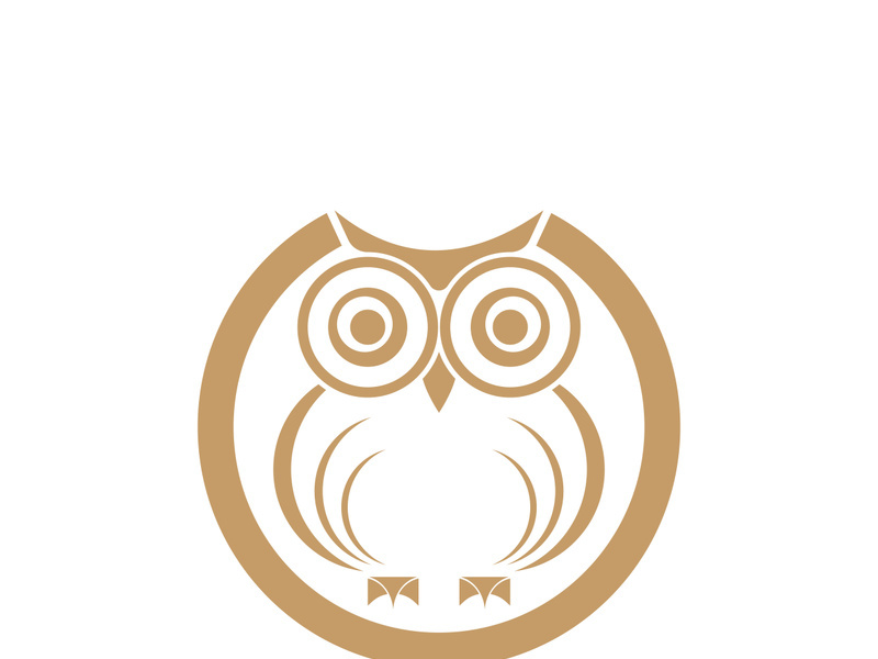 Owl logo icon design animal and simple business abstract vector