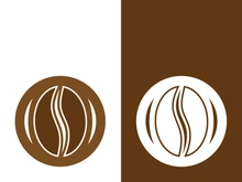 Coffee bean icon vector illustration template