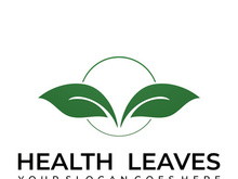 Green leaf logo design vector illustration