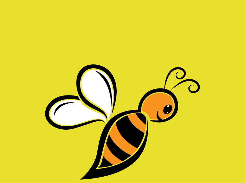 Bee Logo Template vector icon illustration design