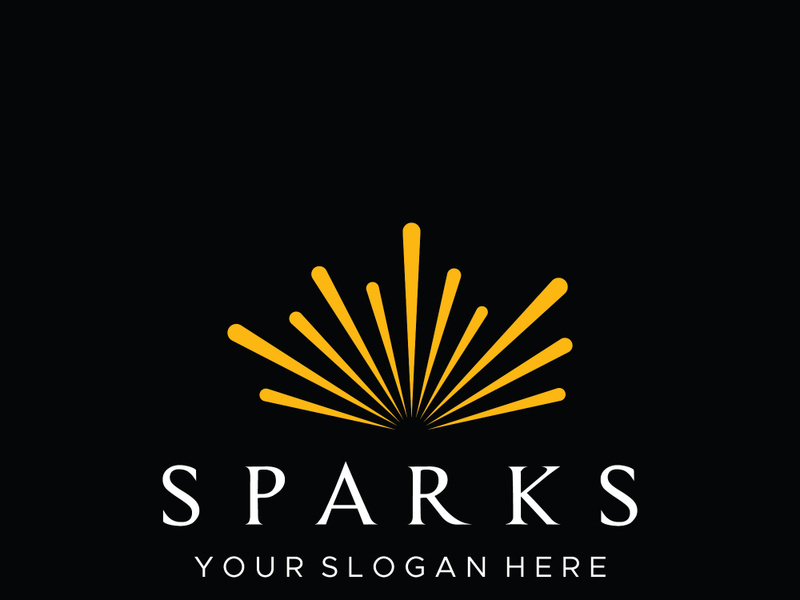 Colorful fireworks splash abstract logo design