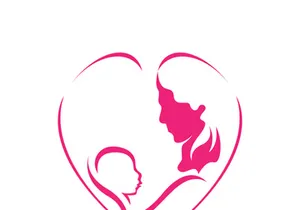 Beauty Lactating Mom Baby logo illustration