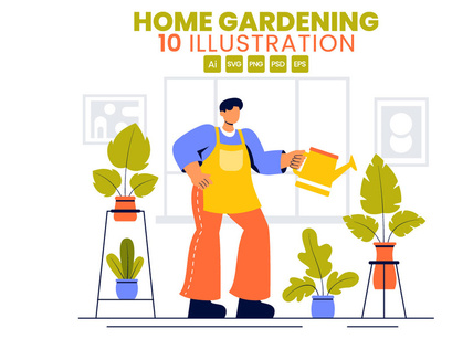 10 Home Gardening Illustration