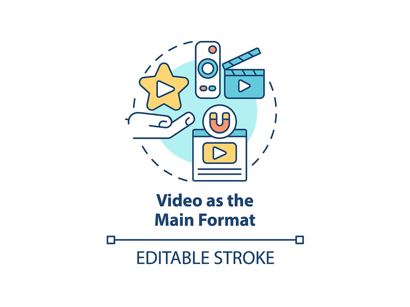 Video as main format concept icon