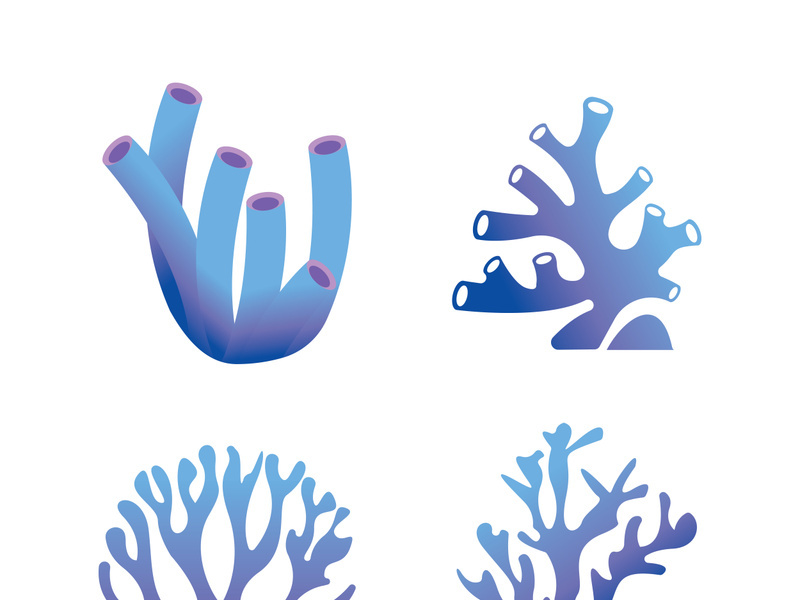 Corals icon logo design and symbol illustration vector