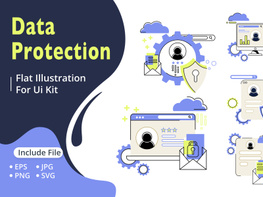 Cybersecurity flat illustration preview picture