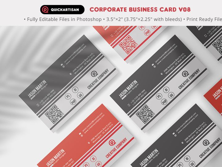 Corporate Business Card Template V08