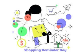 6 Shopping Reminder Day Illustration