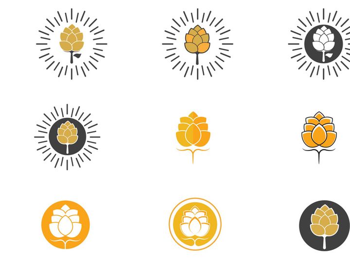 Beer Flower Logo vector