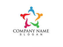 Community Logo Design Template for Teams or Groups.network and social icon design