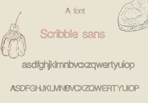 Scribble Sans – Hand Drawn Sketch Font | Rough Display Typeface