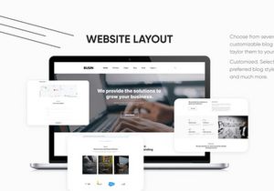 Landing Page PSD Figma Template "Busin One"