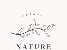Hand drawn natural organic botanical feminine delicate logo for florist, wedding, badge, photographer and beauty.