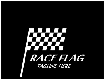 Creative and modern racing flag logo design. preview picture